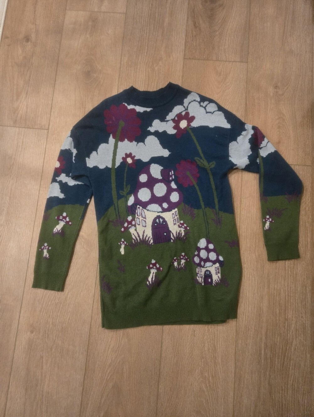 Dolls Kill "Magic Daze" Mushroom Sweater XS/S
